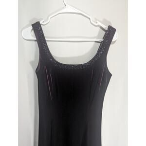 Vtg JR Nites By Caliendo 90s Purple Velvet Beaded Neckline Gown Sz 6 Dress